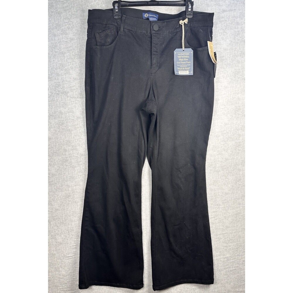 NWT Democracy Ab Solution Out There Flare Jeans Women's Size 20W Black Denim